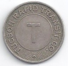 Tucson Rapid Transit Co-Tucson, Arizona Transit Token  AZ 840 D