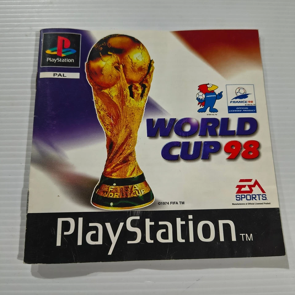 PS1 World Cup 98 Sony PlayStation One Game France 98 with Manual - PAL Tested OK - Image 4 of 4