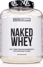 Whey Vanilla Protein - All Natural Grass Fed Whey Protein Powder + Vanilla + Coc