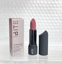 BITE Beauty POWER MOVE Soft Matte Lipstick Praline Full Size 0.14 oz RARE NIB