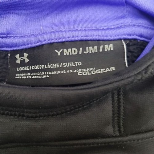 Under Armour Youth Medium Black Hoodie "Fit Squad" ColdGear Loose Fit - Picture 9 of 10