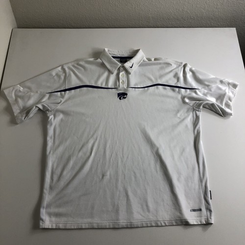 Nike Dri-Fit White Polo Shirt Mens Size 