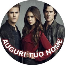 Cialda VAMPIRE DIARES - RETTANGOLARE/ROTONDA Ostia Per Torta con NOME alimentare