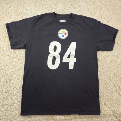 NFL Team Apparel Antonio Brown Pittsburgh Steelers Mens T-Shirt Size Large Black