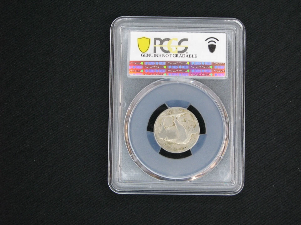 1923 USA Buffalo Nickel 5 Cent Coin - PCGS Genuine Cleaned-F Detail - Image 3 of 3