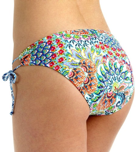 Profile Blush Gottex Peacock Small D Cup Bra & Side Tie Brief Swimsuit NWT $132 - Picture 5 of 10