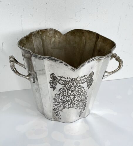 Antique Vintage Silver Plated Champagne Bucket/ Bottle Holder - Picture 1 of 7
