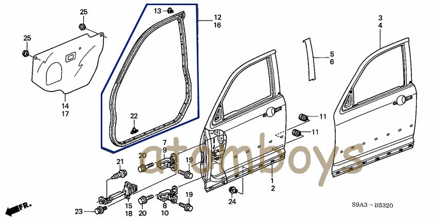 PARA PICKUP MAZDA B2000 B2200 B2600 SELLO 2 PUERTAS GOMA RESISTENTE 86 87 98 Foto 3 de 4