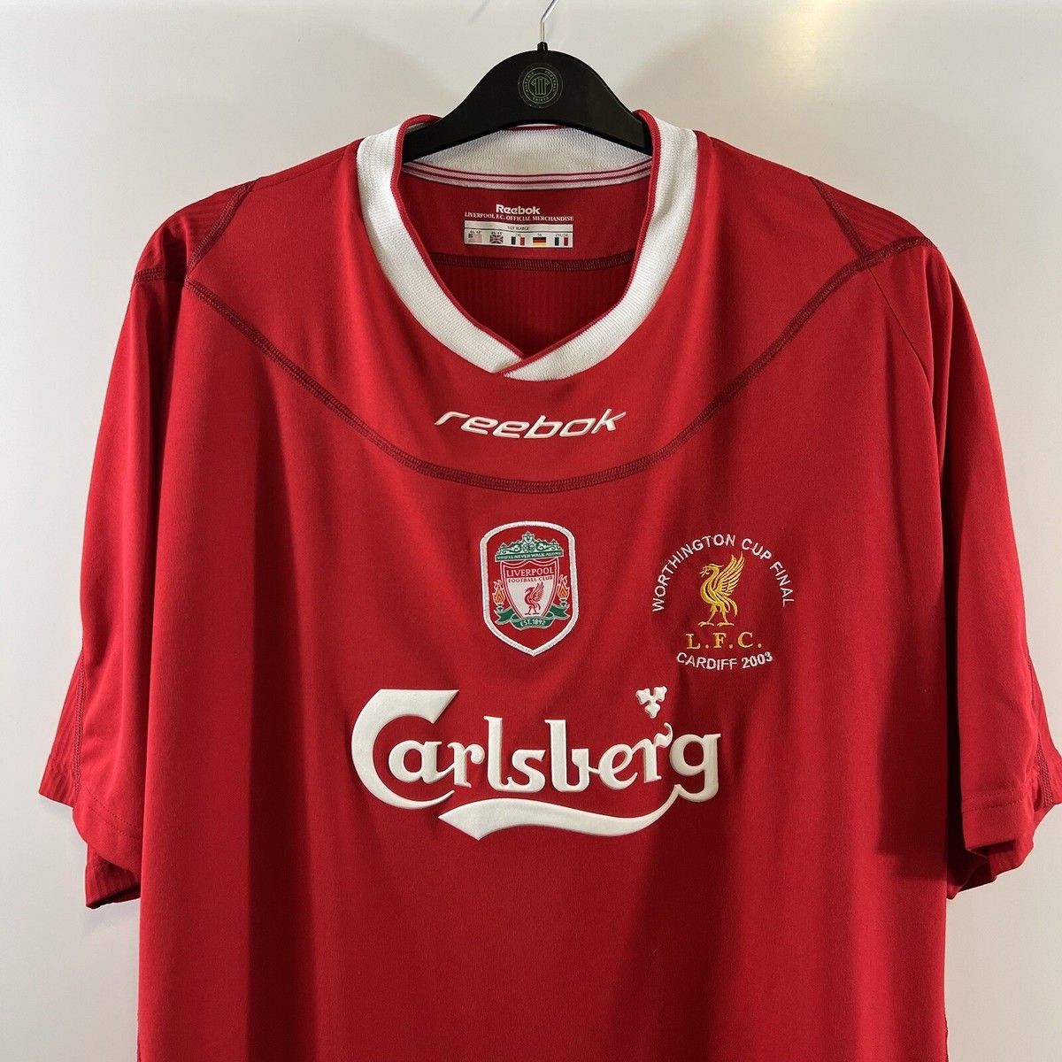 2003-04 Reebok Liverpool サッカーシャツ リヴァプール 43225622c143554c9c37db2cd13853