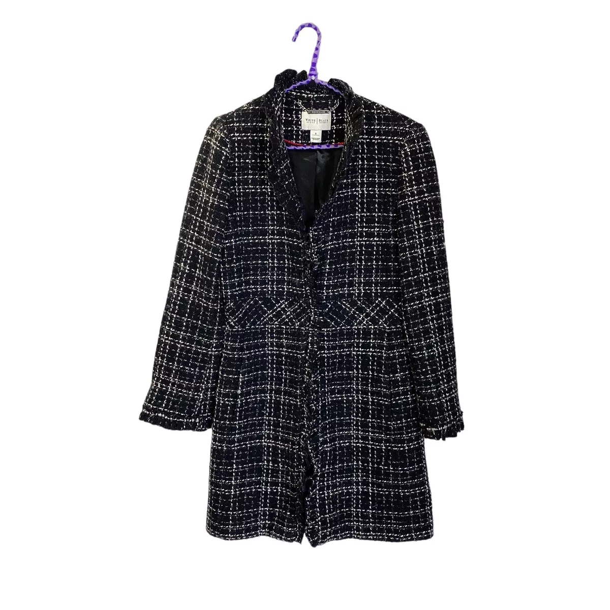 White house black hotsell market plaid coat