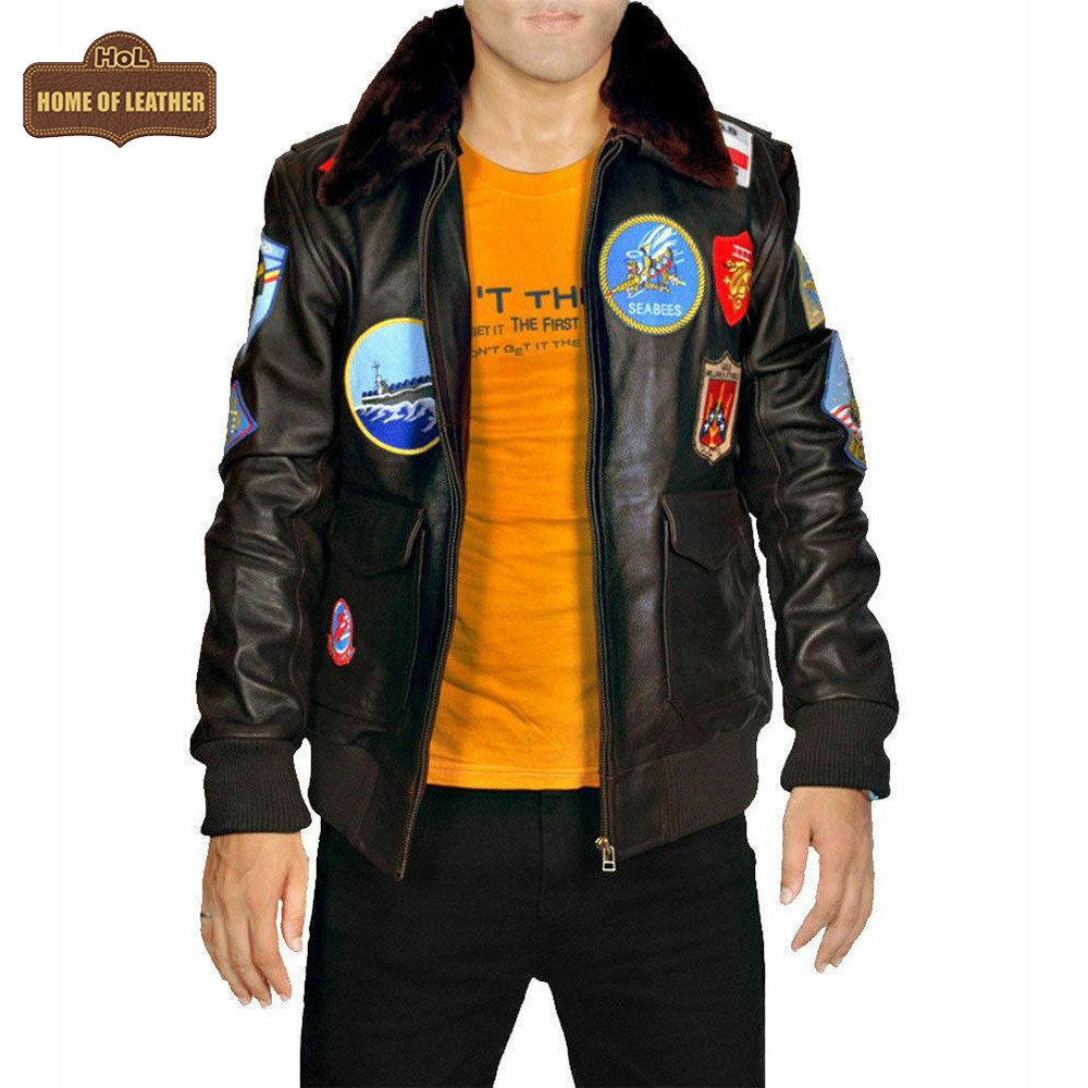 Jacket Movie Pilot Real | Leather Gun Fighter Bomber Men Classic Tom Top A2 eBay Cruise