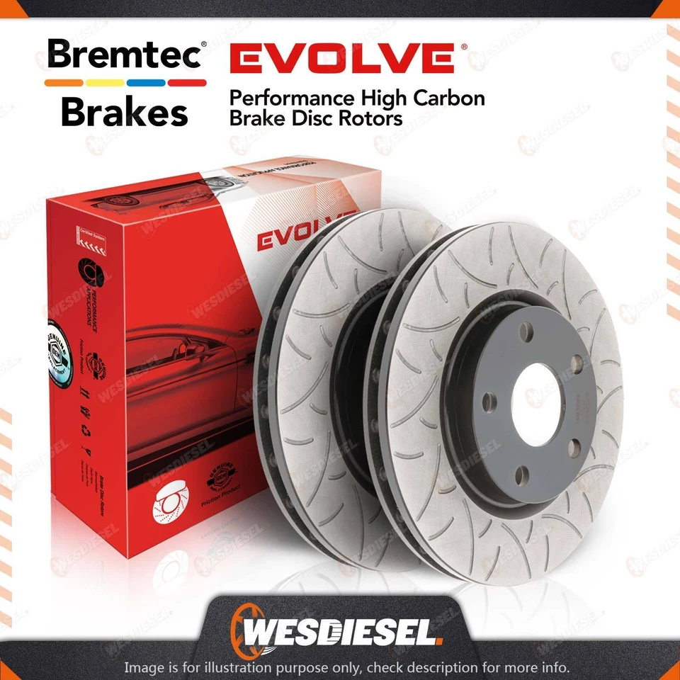 2 X Bremtec Evolve Front Disc Brake Rotors High Carbon BDR40028LEV BDR40028REV