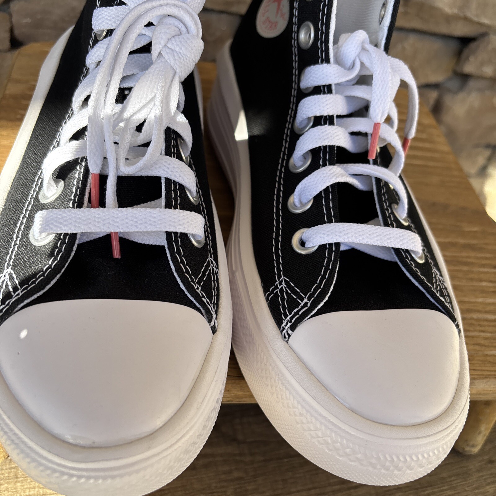 Converse Chuck Taylor All Star Move Platform in Black, White & Pink. Kids Size 6 thumbnail 8