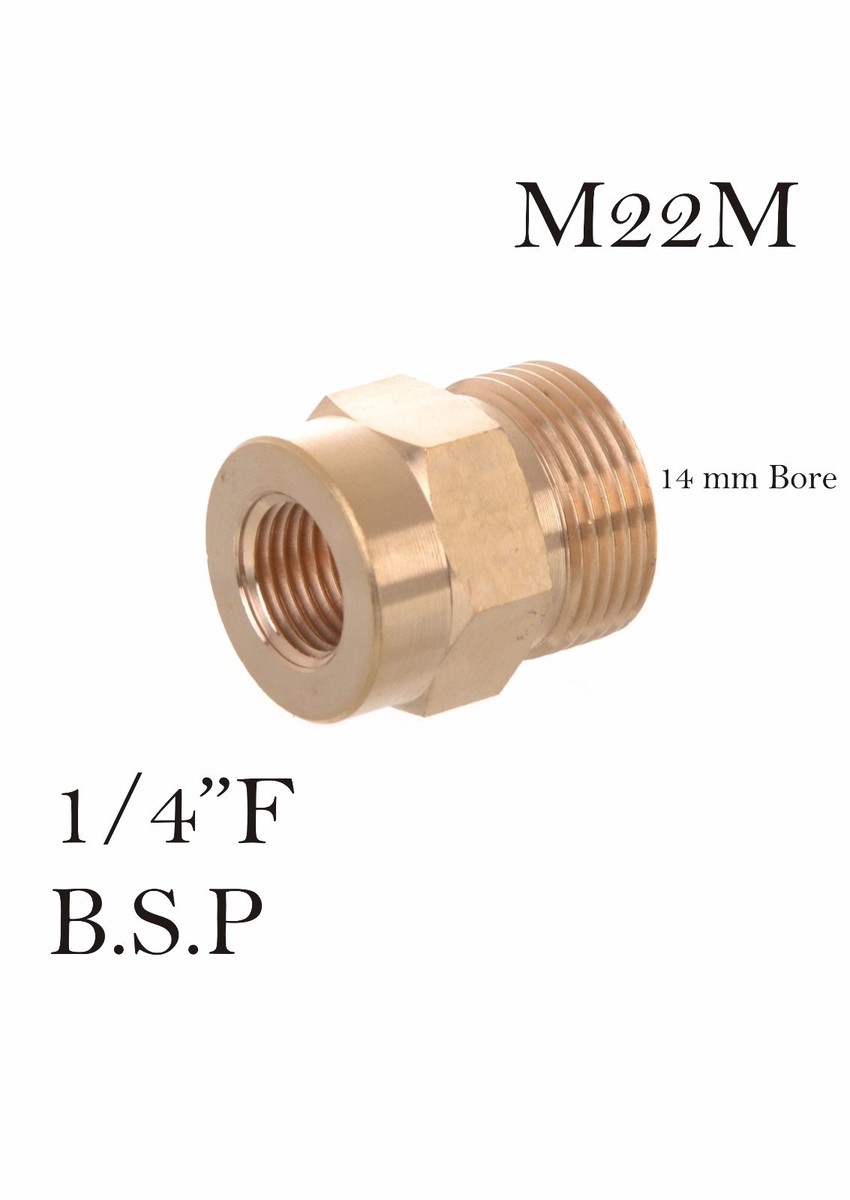 IDROPULITRICE Ottone Maschio X FEMMINILE M22 RACCORDI (CINQUE & Dieci CONFEZIONI - Foto 8