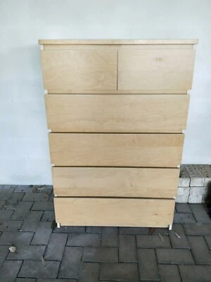 Ikea Malm Drawers Light Wood Good Condition Dressers