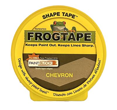 READ! FrogTape CHEVRON Zig Zag Shape 1.81''X25 Yards Yellow Paint Design Tape
