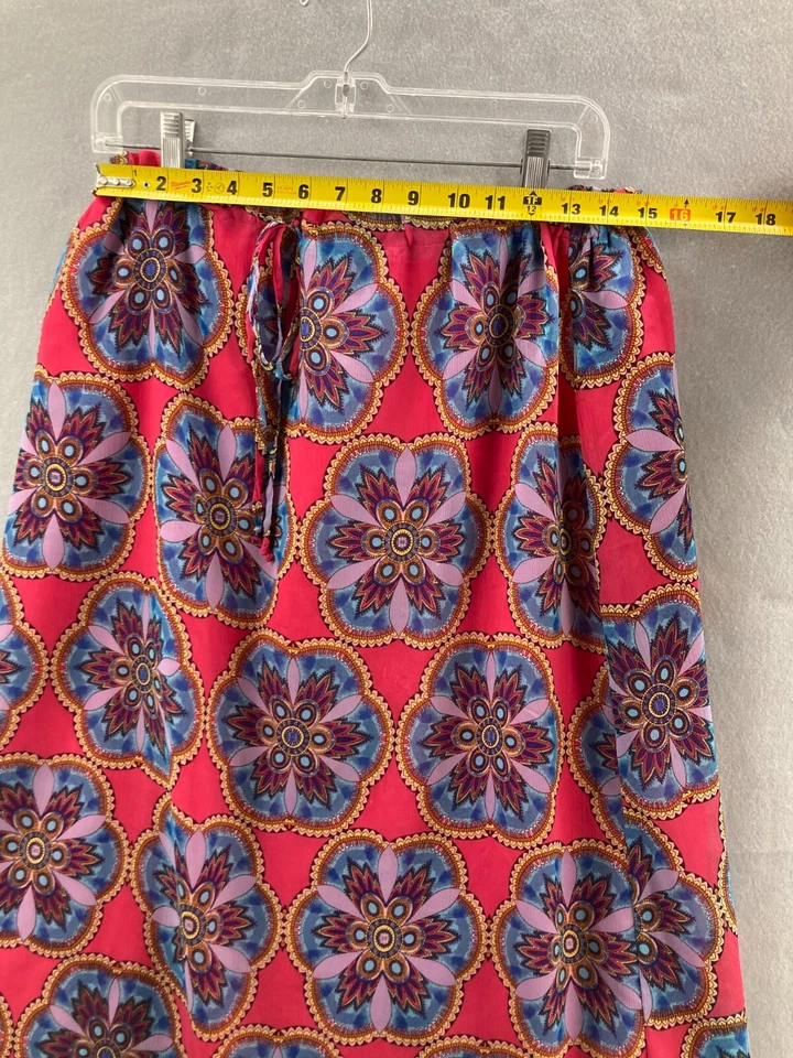 Maxi Falda Nicole by Nicole Miller Paisley Rosa Med Medallón Forrado Cordón Foto 2 de 4