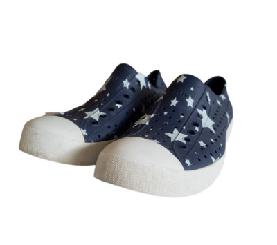 Native Jefferson Low Top Slip On Fashion Sneakers, Blue, Men's Sz 9 WOM's Sz 11