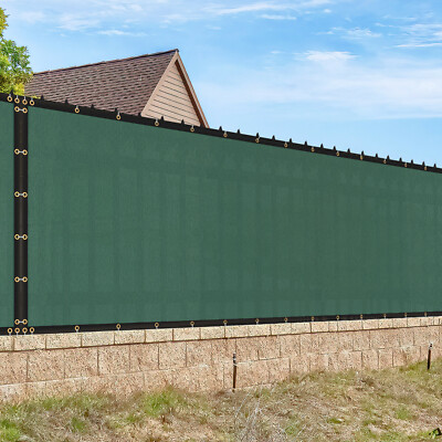 6x50ft Privacy Fence Screen - HDPE Mesh, 95% Block, Green, UV Resistant