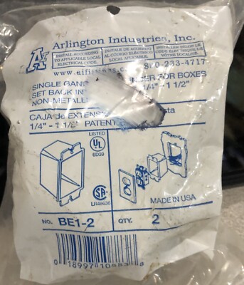 Arlington Industries Non-Metallic BE1-2 Electrical Single Gang Box Extenders