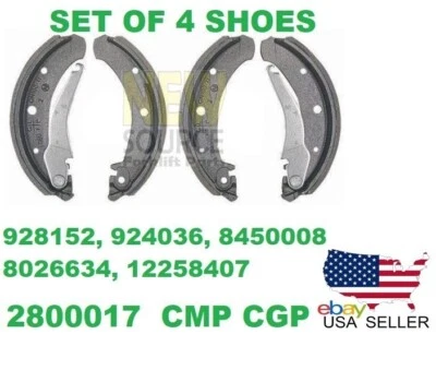 TAIWAN 2800017 928152 924036 8450008 8026634 12258407 CLARK BRAKE SHOE SET OF 4 SF007