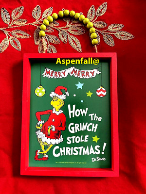 Merry Merry  How The Grinch Stole Christmas -Decor  9'' x 7''