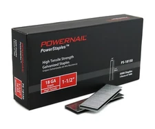 Powernail PS18150 18 Gauge 1-1/2” Length 1/4" Narrow Crown Staples (30,000 ct)
