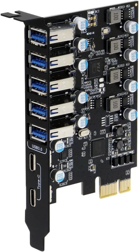 SEDNA - PCI Express USB 3.2 Gen I (5Gbps) 7 Port Adapter ( External 5A + 2C) - Image 3 of 3