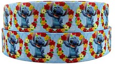 Lilo and Stitch Hawaii Themed 1" Wide Repeat Ribbon Sold in Yards