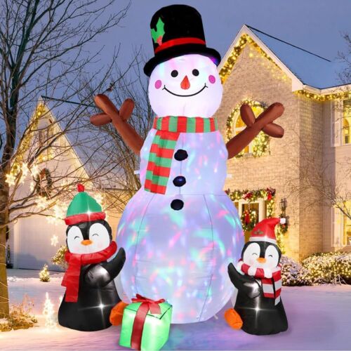 Decoraciones inflables de Navidad de 6 pies para exteriores, lindos pingüinos - Picture 1 of 7