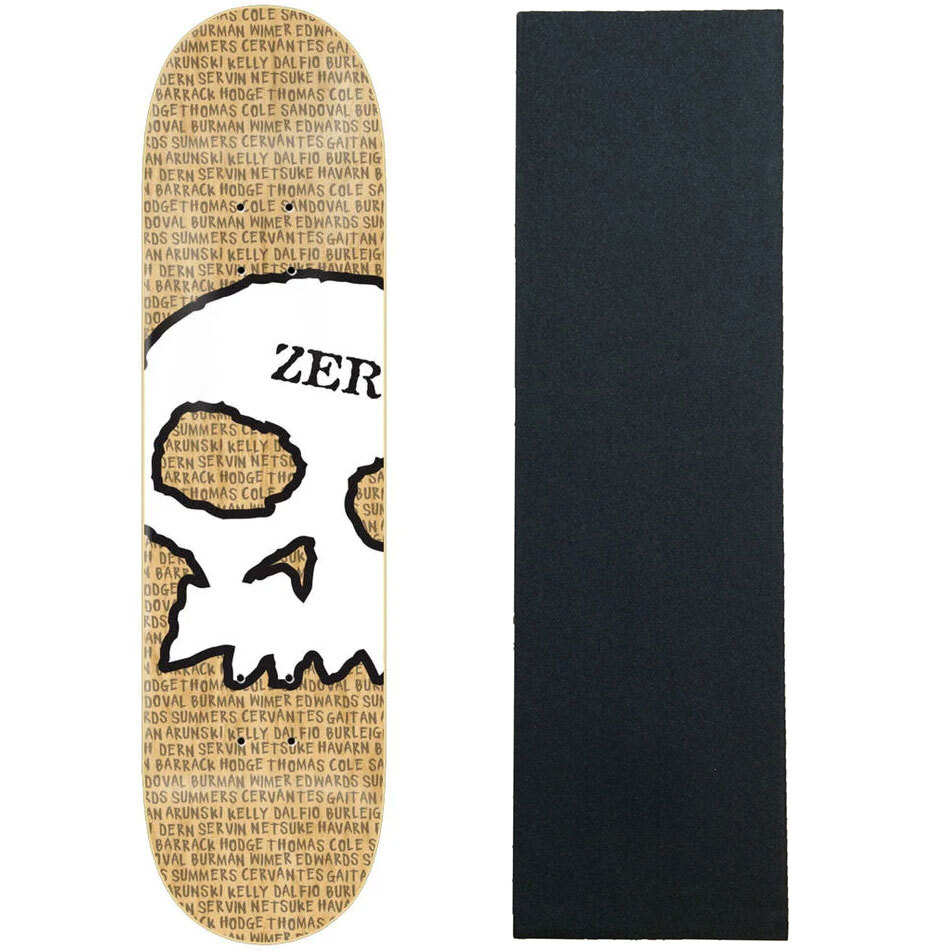 Zero Skateboard Deck Team Skull 8.25