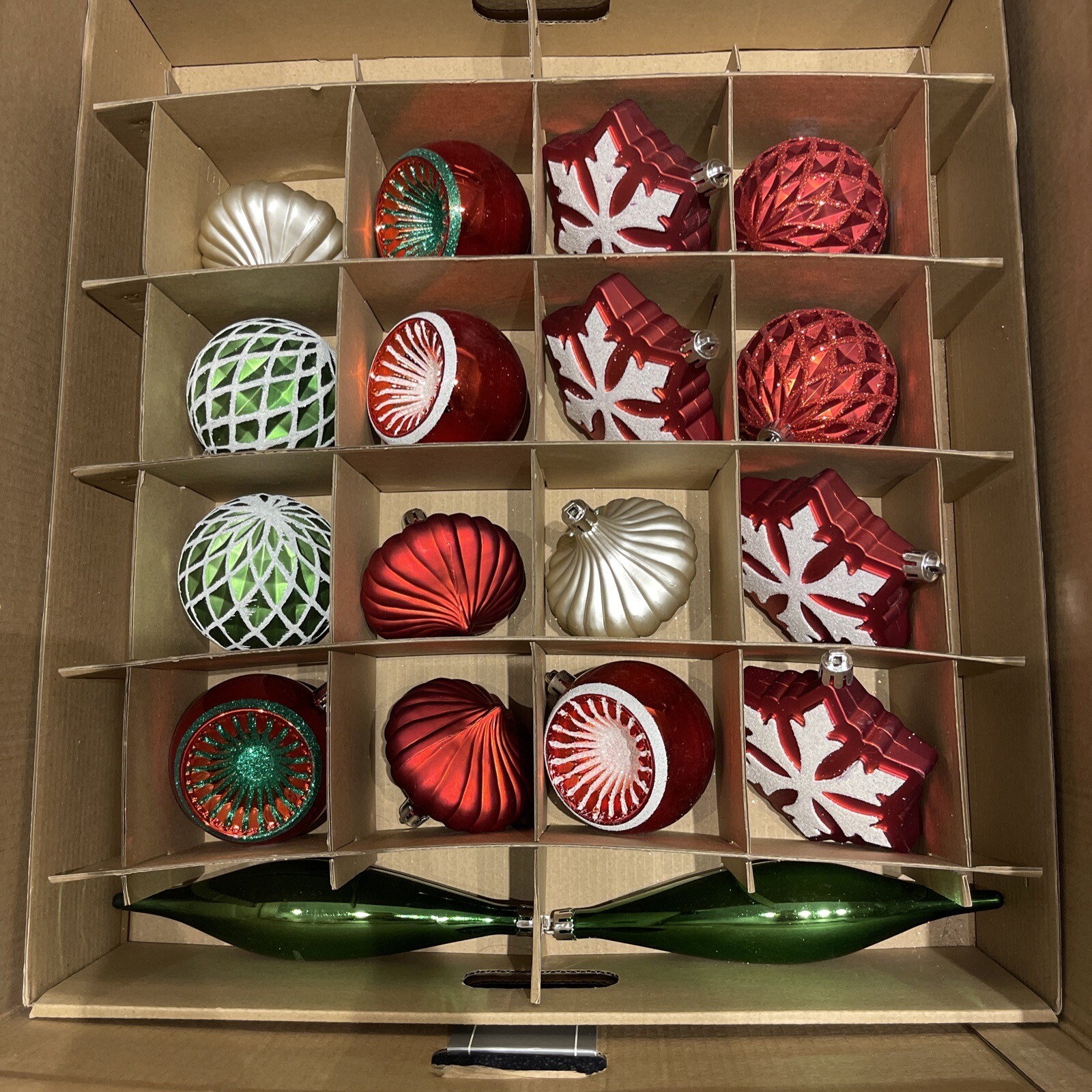 Snowed in Red Assorted Christmas Ornament Set 85 (81) Piece