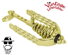 ORIGINAL F&R Vintage Lowrider Gold Triple Flat Twisted Suspension Fork Slammer