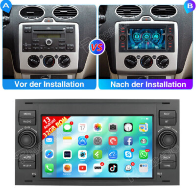 32GB Android 13 Autoradio GPS WiFi Für Ford Focus MK7 C-Max Galaxy Kuga Fiesta