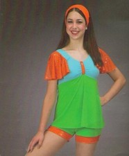 Heat Wave TUNIC TOP ONLY Dance Costume 6x7, Child Medium  Child Large New