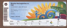 Used Ticket  Fifa World Cup Brazil 2014  BOSNIA HERZEGOVINA - IRAN / match 44 !!