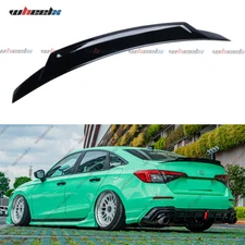 FOR 2022-2025 HONDA CIVIC SEDAN GLOSS BLACK V3 DUCKBILL TRUNK SPOILER WING LIP