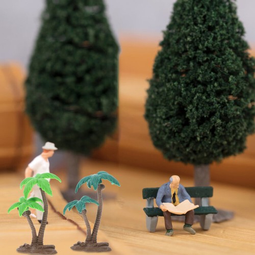10 Pcs Simulated Coconut Tree Ornaments Office Miniature Scene Trees - Picture 5 of 12