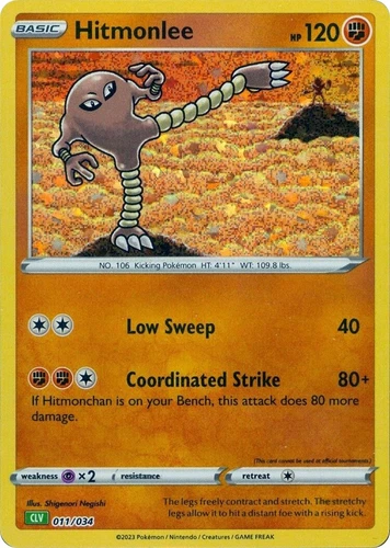 Hitmonlee 011/034 Trading Card Game Classic