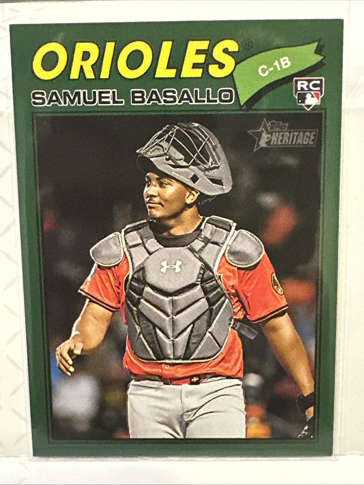 2026 Topps Heritage - Samuel Basallo #175 Dark Green Border (RC)