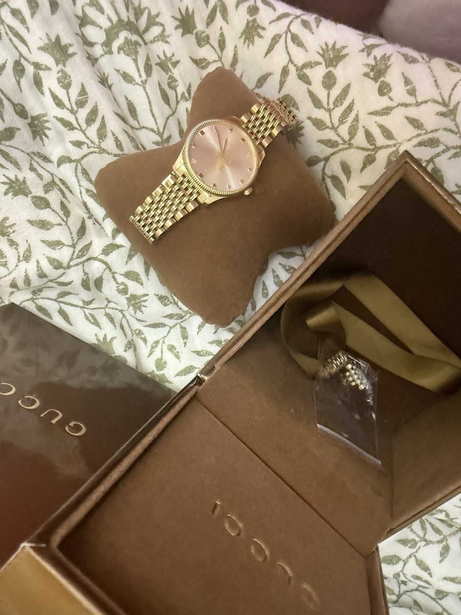 Gucci G-Timeless 36mm Gold Bee Watch 2024 Mint COMPLETE WITH BOX