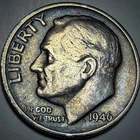 US 1946 S Roosevelt Dime - 10 Cent Silver Coin