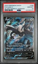 #186 LUGIA V SILVER TEMPEST  PSA 10 GERMAN 20...
