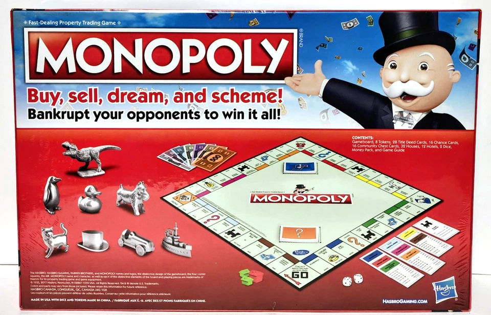 Monopoly - Hasbro - Juego de Mesa Clásico C1009 - Nuevo/Sellado - 2017 Foto 3 de 4