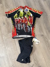 NOS Vintage Mens L Cannondale Team Cycle 3/4 Zip Cycling Jersey Shorts USA MADE