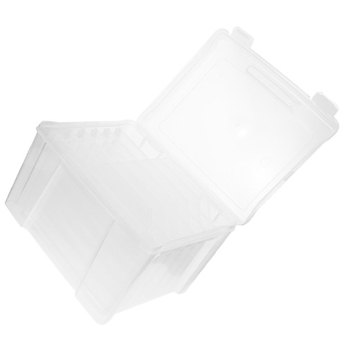 Photo File Storage Box Removable Dividers Greeting Card Organizer - Picture 2 of 12