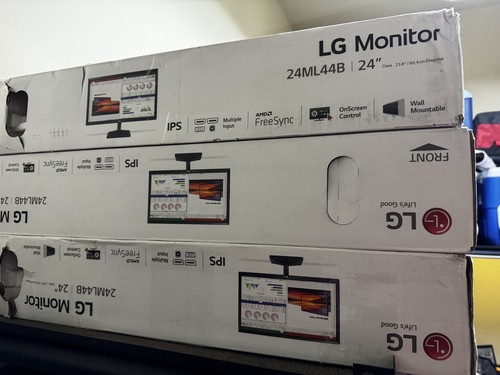 LG 24ML44B 24” 16:9 LED FreeSync Monitor w/ Stand & Cord, Original packaging - Picture 12 of 12