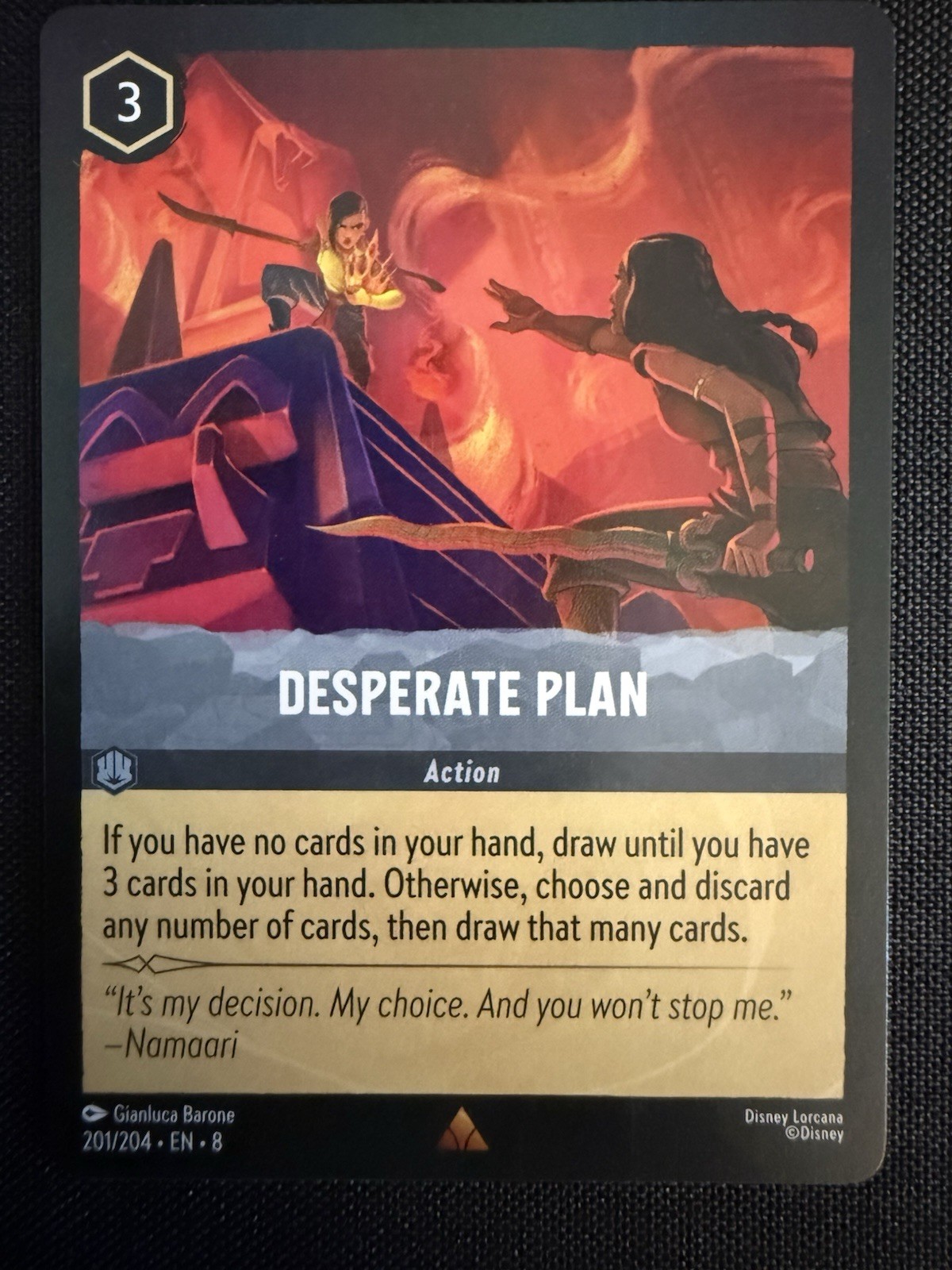 Desperate Plan 201/204 Disney Lorcana: Reign of Jafar Regular Rare Near Mint