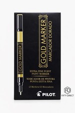 Pilot Gold Paint Marker Extra Fine Point 12 Pack Metallic Art Craft