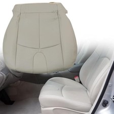 Driver Side Bottom Perforated Leather Seat Cover Tan C Compatible with